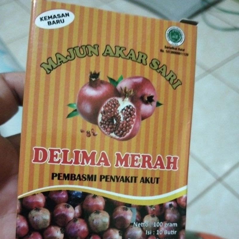 Majun akar sari delima merah asli isi 1 butir