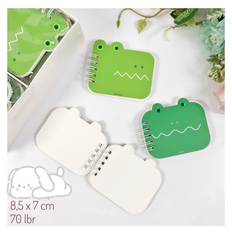 

notes note book bentuk buaya / katak kodok buku memo