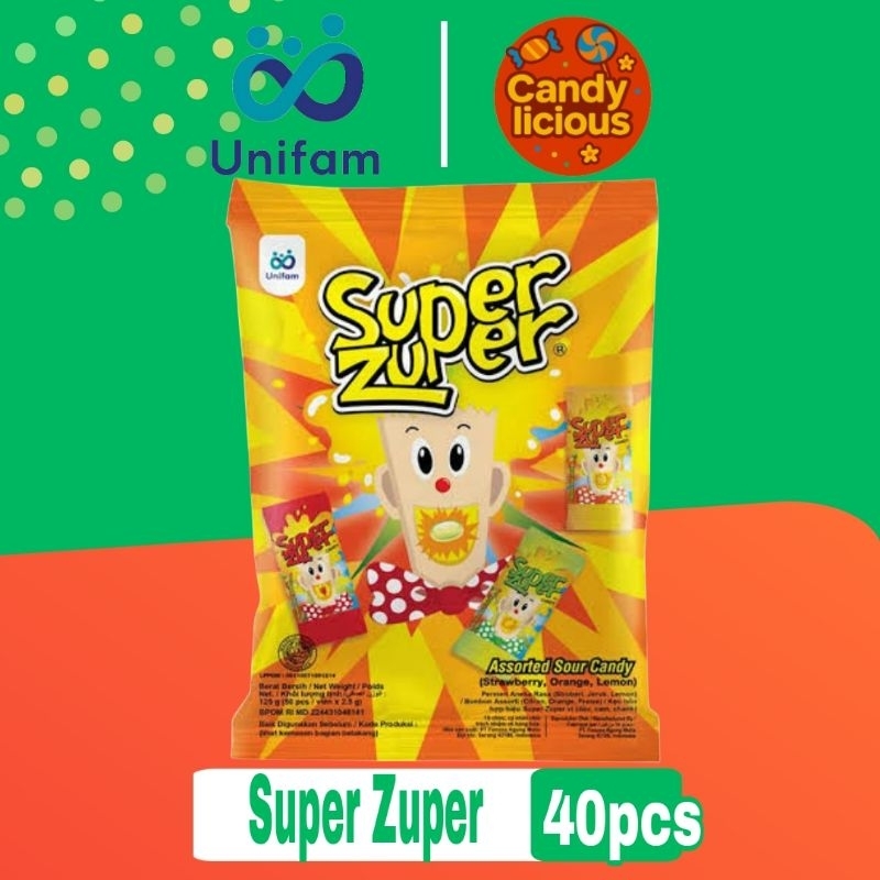 

Permen Jadul Super Zuper Asam Bag isi 40pcs