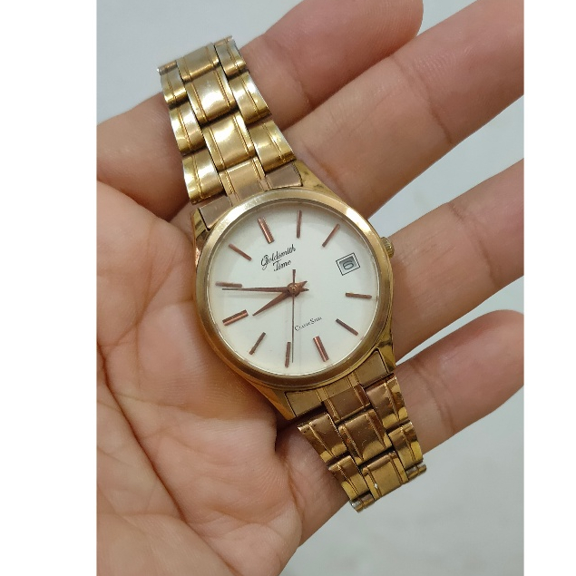 jam tangan wanita rosegold Goldsmith water resist stenlis steel
