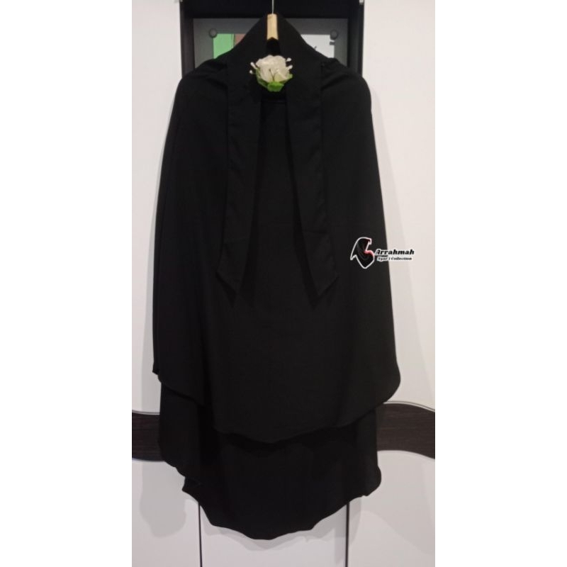 French Khimar Jetblack (FK Semi Instan Jetblack)