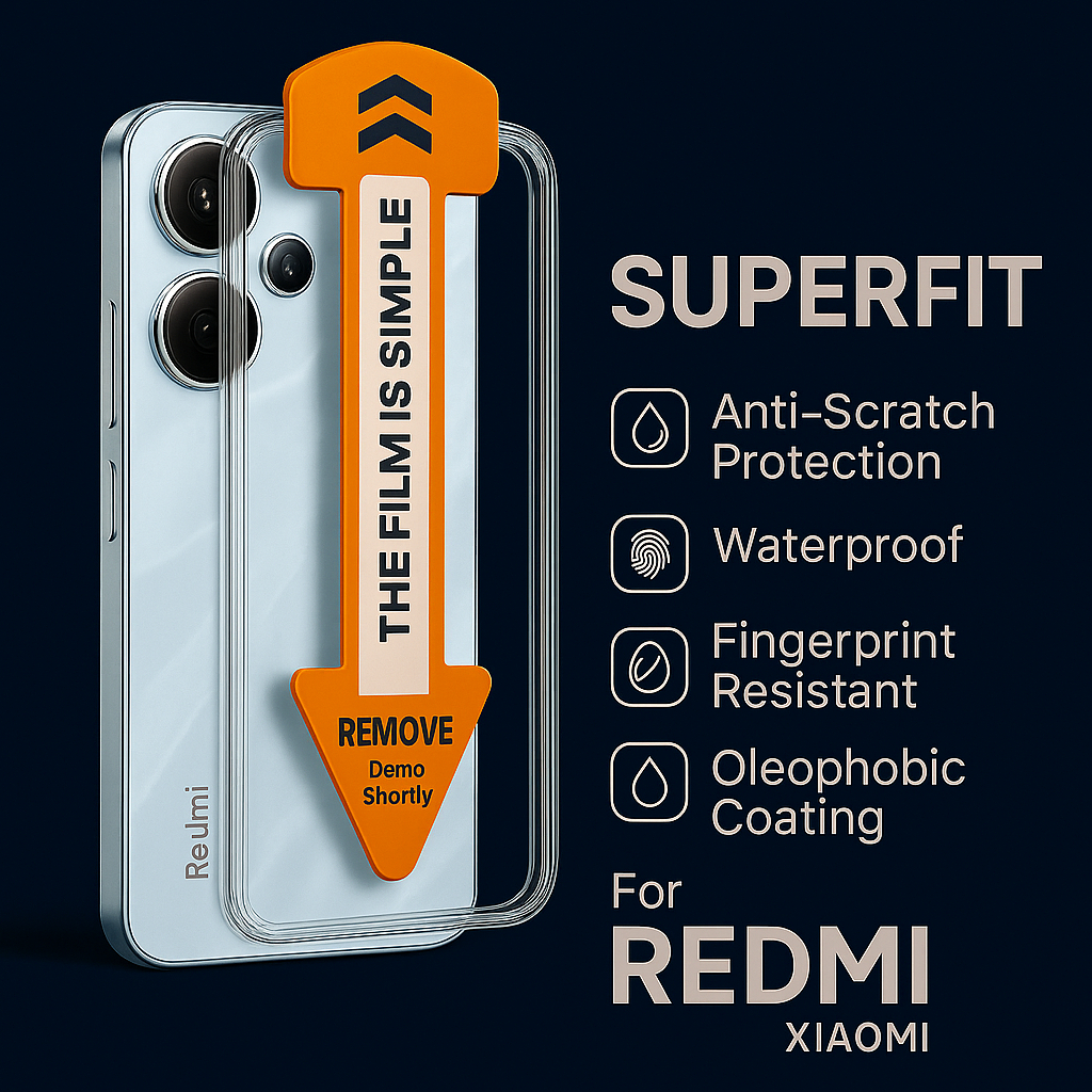 Tempered Glass Xiaomi "REDMI" Lengkap Superfit
