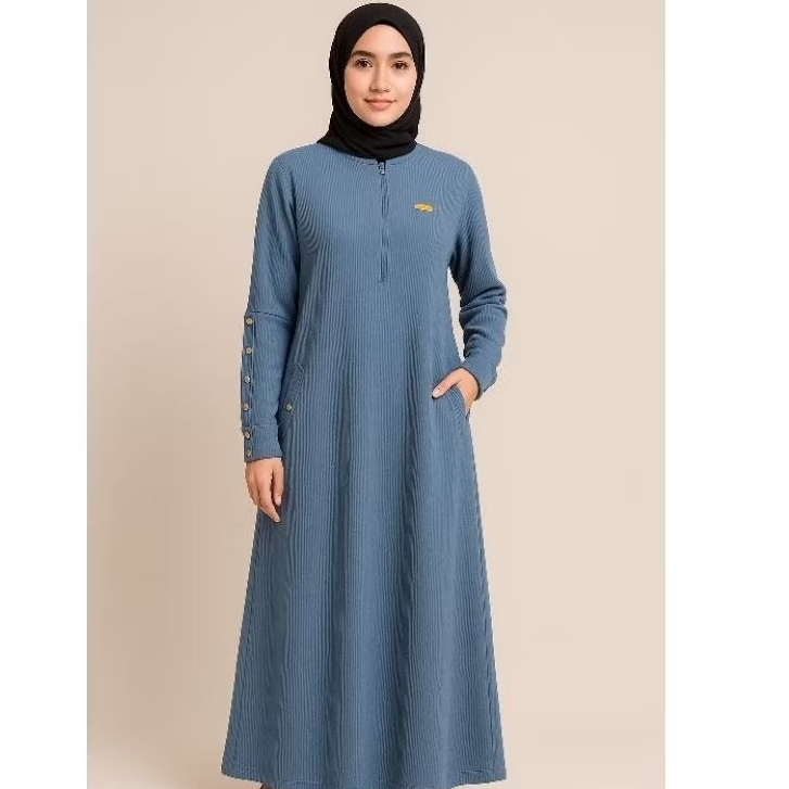 RR Gamis Abaya Knit New York Premium Ld130cm/Gamis Viral/Gamis Dewasa/Pakaian Muslimah Syar'i/Gamis 