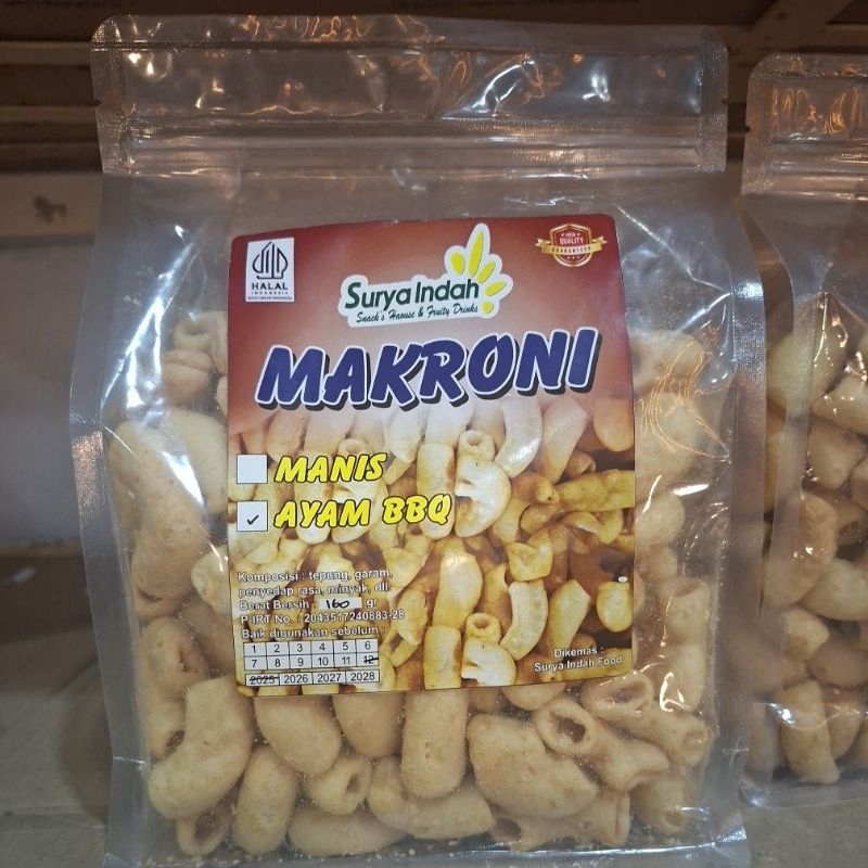 

Makroni Ayam BBQ 160gr packing Surya Indah Jombang