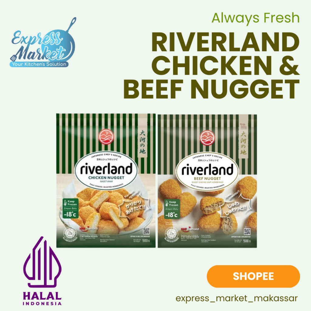 

Riverland Chicken & Beef Nugget Kemasan 500gr