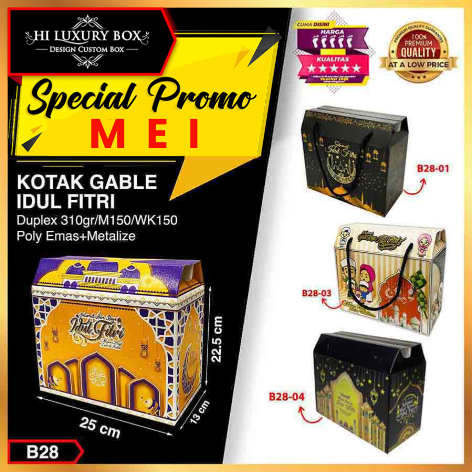 

Kotak Kue Lebaran Cake Box Mika Dus Packaging 25x13x22.5 B28-02