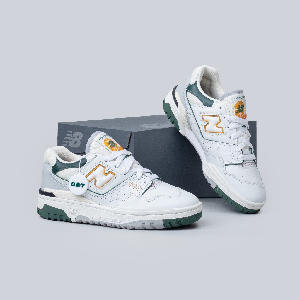 New Balance 550 White Nightwatch Green