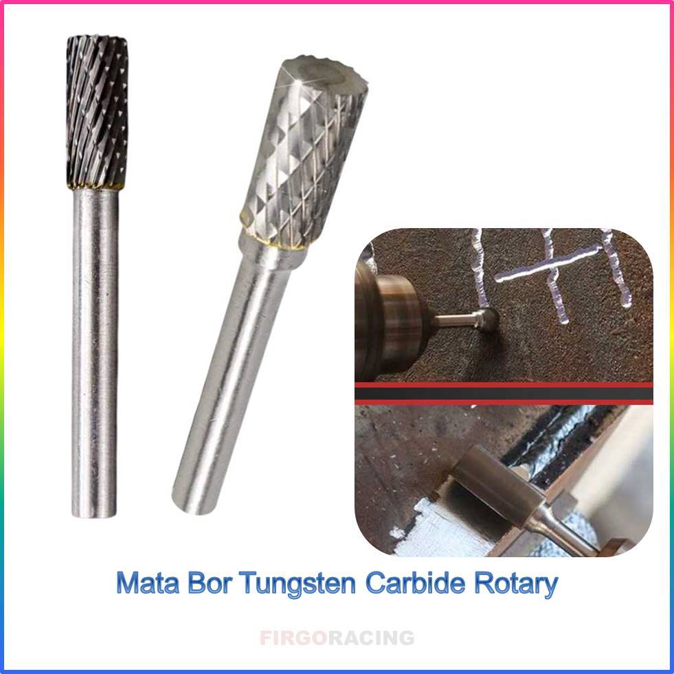 Mata Bor Rotary File Tungsten Carbide Cylindrical Cutter – Alat Ukir & Grinder Besi Baja