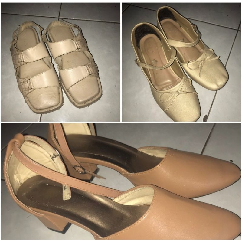 preloved ukuran 39-40 sepatu heels sandal damelia dll