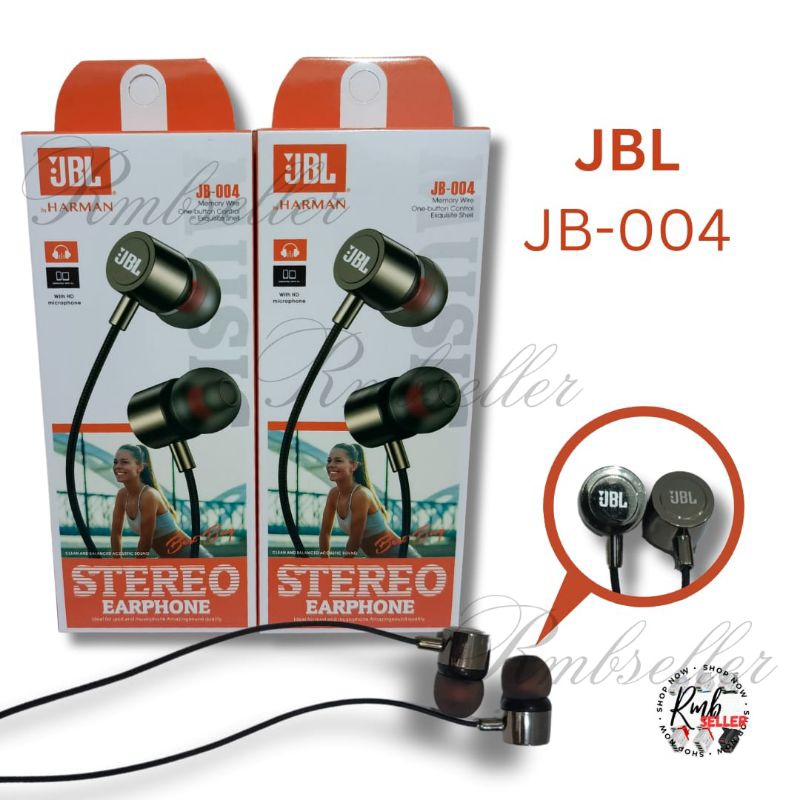HANDSFREE JBL STREO JBL-004 ONE BUTTON CONTROL STREO HEADSET/EARPHONE ORIGINAL