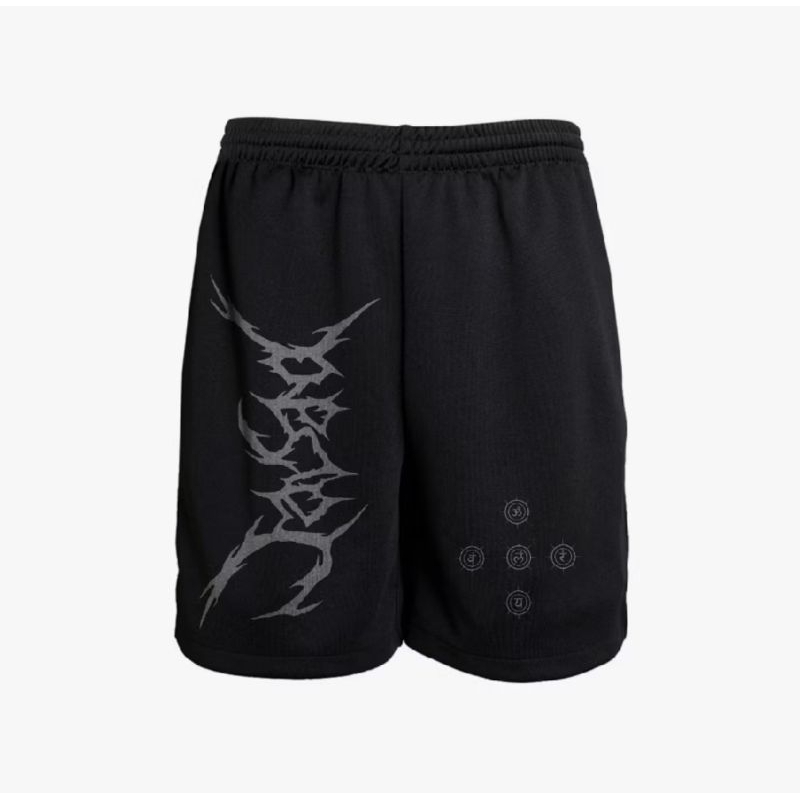 Original meshort jasad - sunyaruri x metalgear music x garasi rebel  / celana metal santai short dea