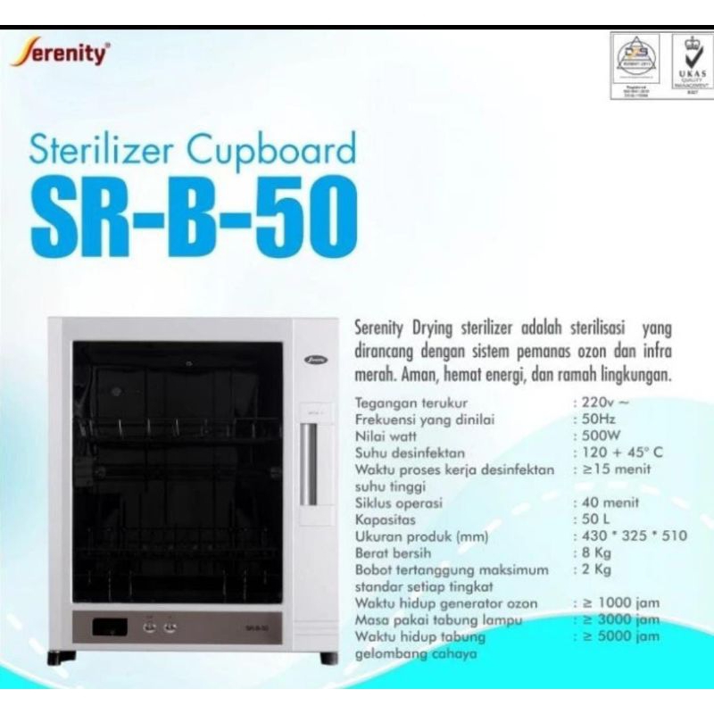 Sterilisator Kering 1 Pintu - Serenity SR-B-50