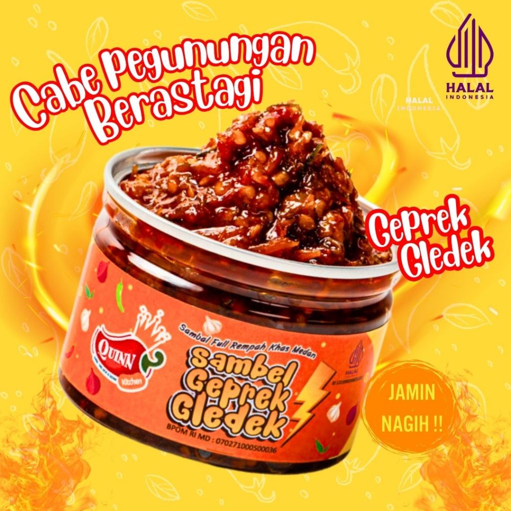 

QuinnSambal - Sambal Geprek Geledek 150gr Sambal Quinn Kitchen Medan