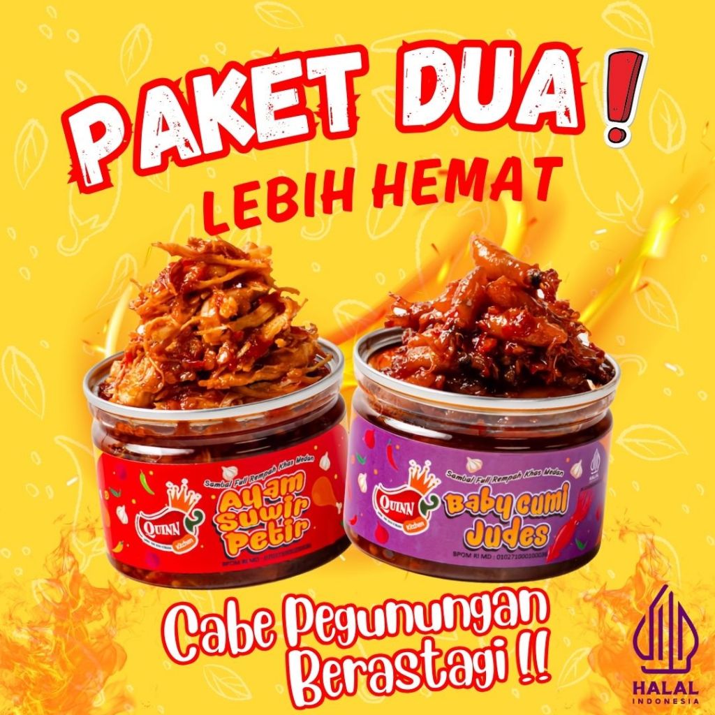 

Paket Dua Sambal Quinn Kitchen Asli Medan Lebih Hemat
