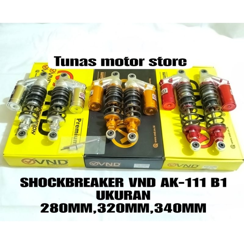 SHOCKBREAKER SHOCK TABUNG ATAS VND AK 111 B1 UKURAN 280, 320, 340MM JUPITER VEGA FIZR RXKING GL PRO 