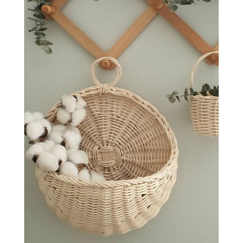 pot tempel dinding vas rotan gantung