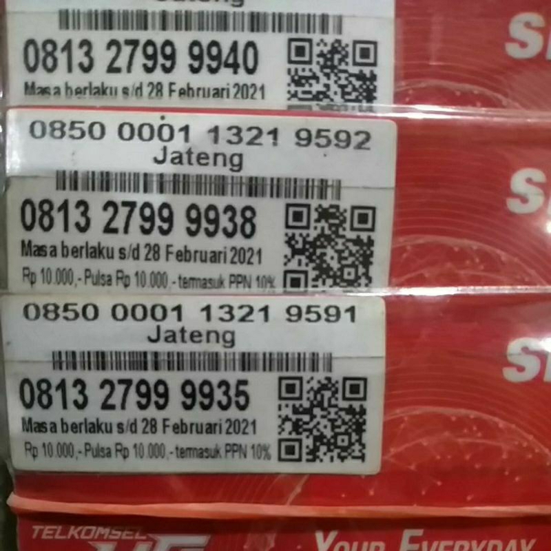 nomor cantik simpati kwartet 9999xx