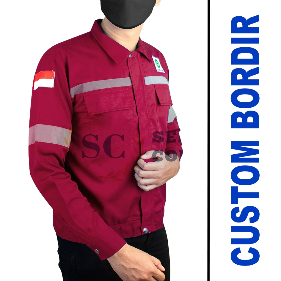 Kemeja Safety K3 by Selamat collection - Baju Seragam Kerja Atasan Wearpack Lengan PANJANG POLOS Pri