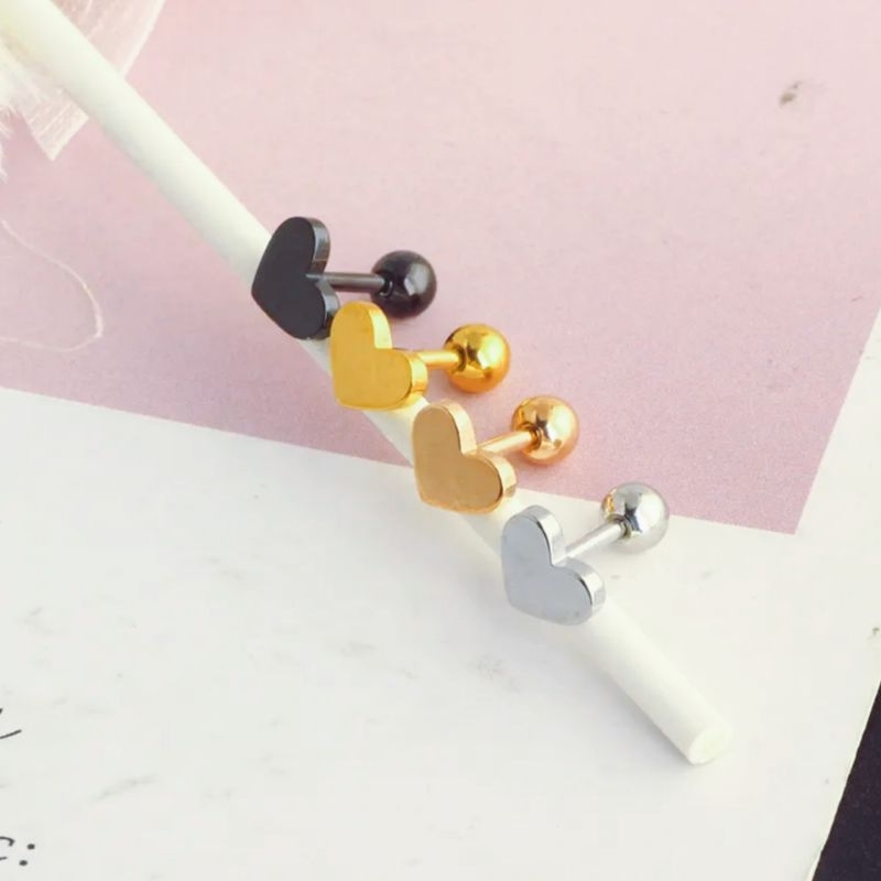 ANTING BARBEL LOVE TITANIUM / BARBEL TELINGA TITANIUM / ANTING TELINGA TITANIUM / BARBEL LOVE