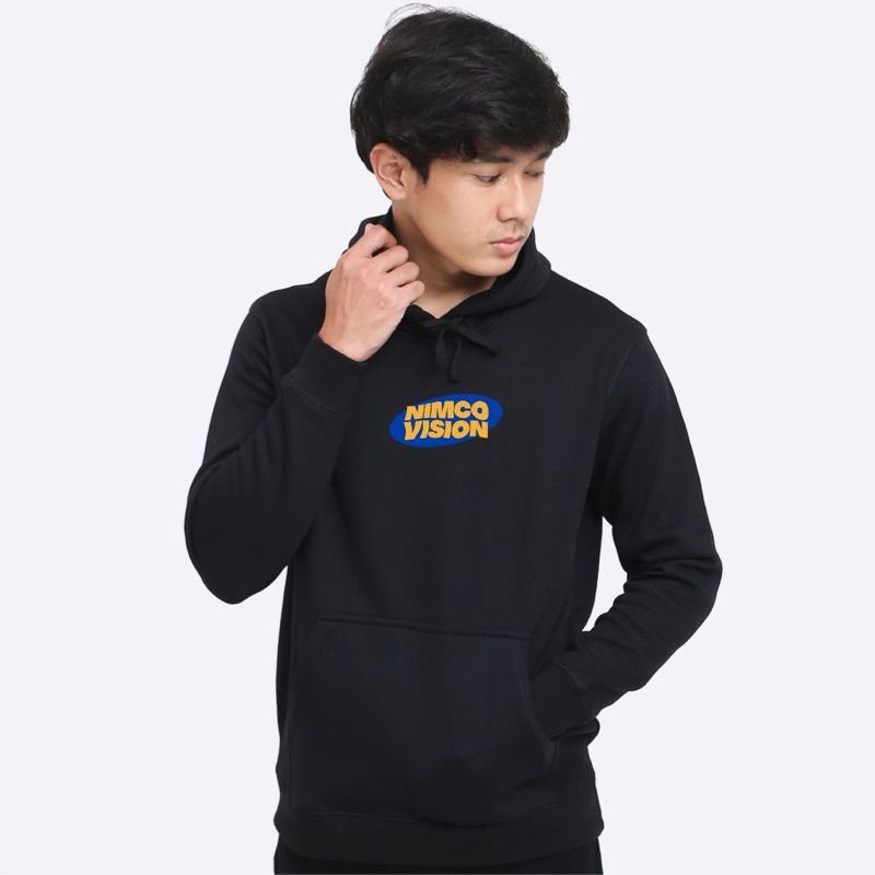 Nimco vsn blue oval Hoodie black unisex sweater pria wanita wanita