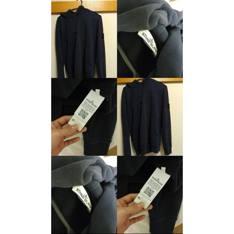 PRELOVED Hoodie Stone island original 100% tag tembus warna navy
