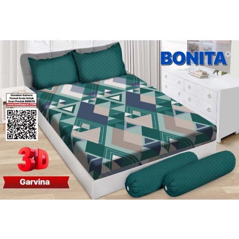 sprei bonita no 1 uk 180x200 bantal 4 motif garvina