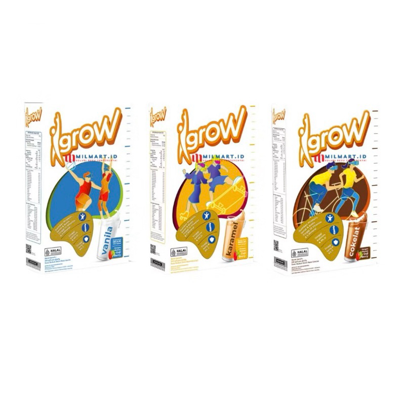 

Susu Igrow Susu tinggi anak 240g 5sachet vanila|caramel|coklat