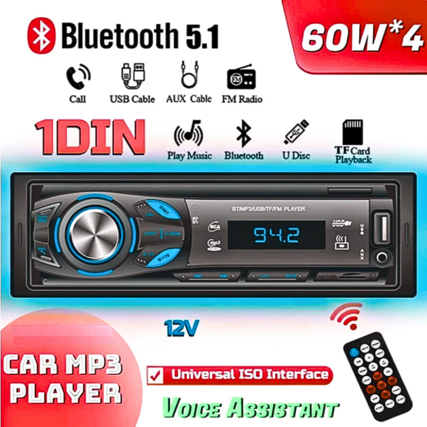 COD Taffware Tape Mobil Audio Full Bas Multifungsi MP3 Player Bluetooth 5.0 60W Remote MP3-S211L