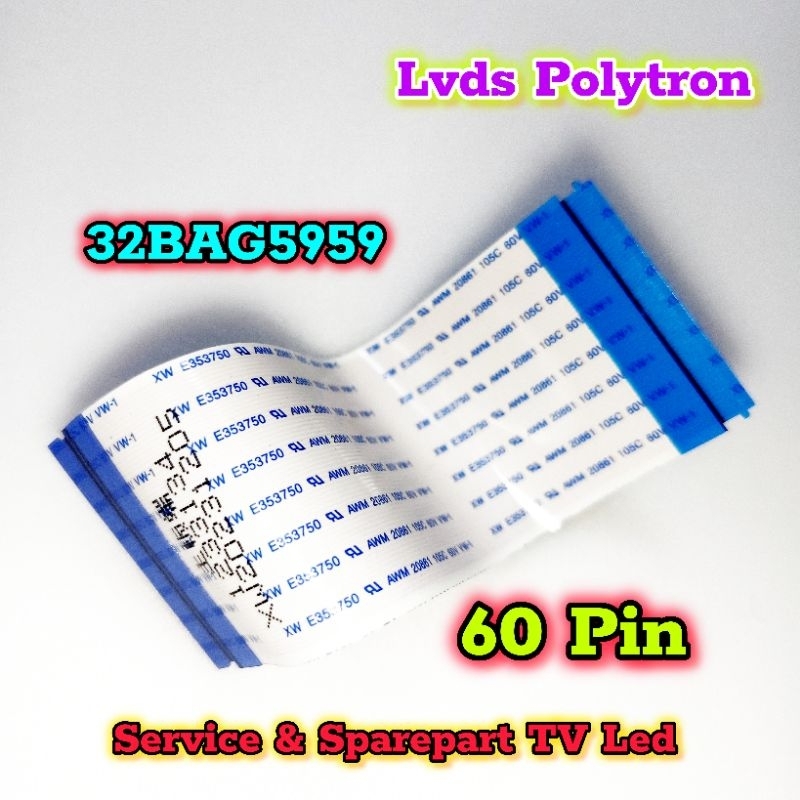 KABEL TCON TV POLYTRON PLD 32BAG5959 ORIGINAL BARU KABEL LVDS TV 32BAG5959 KABEL FLEKSIBEL PLD32BAG5