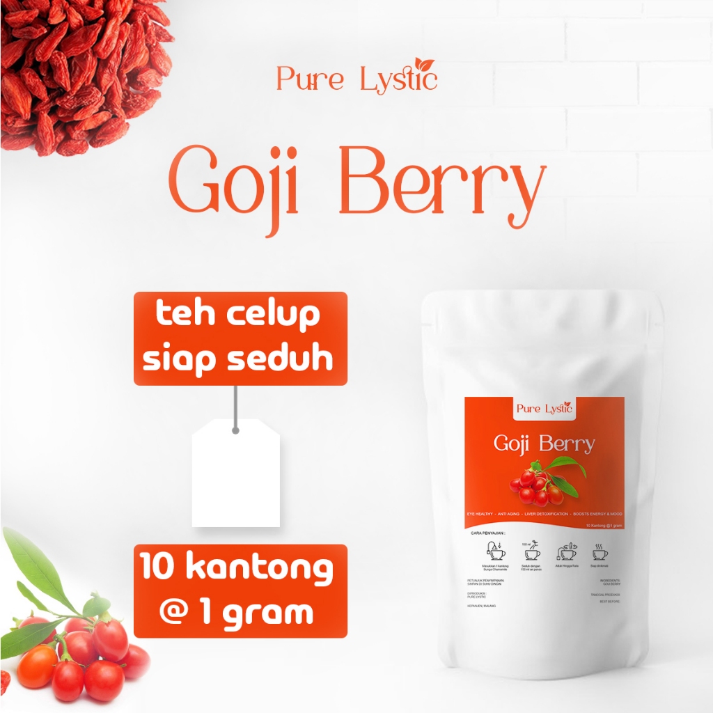

Pure Lystic - Red Goji Berry Tea Menyehatkan Mata & Memperlambat Penuaan 10 Kantong Teh Siap Seduhh