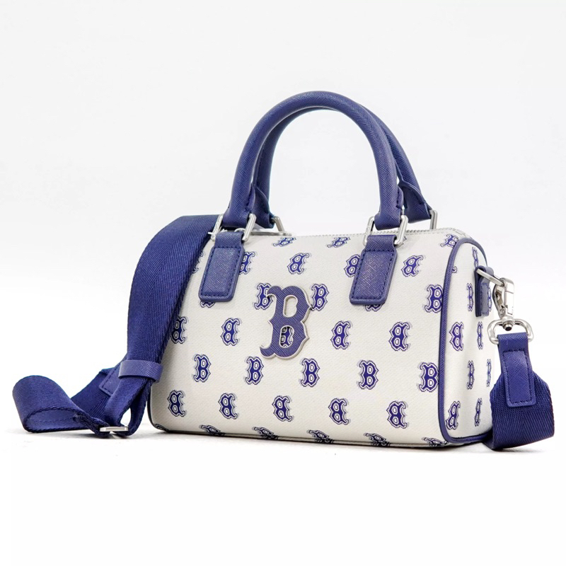 MLB BAG B MONOGRAM BLUE WHITE DUFFLE SPEEDY TOTEBAG