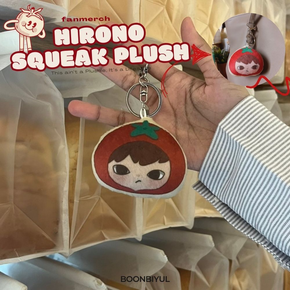 [READY]  Fanmerch Hirono squeak keychain plush / gantungan kunci hirono bunyi