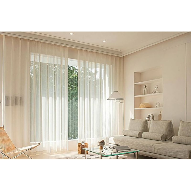 vitrase gorden warna cream model cantolan atau model kawat S ukuran lebar 100cm