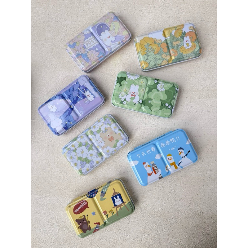 

Metal Tin Case Cat Air Cute Lucu Gouache