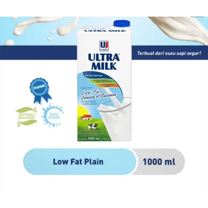

Ultra Milk Susu UHT Low Fat 1L - Plain