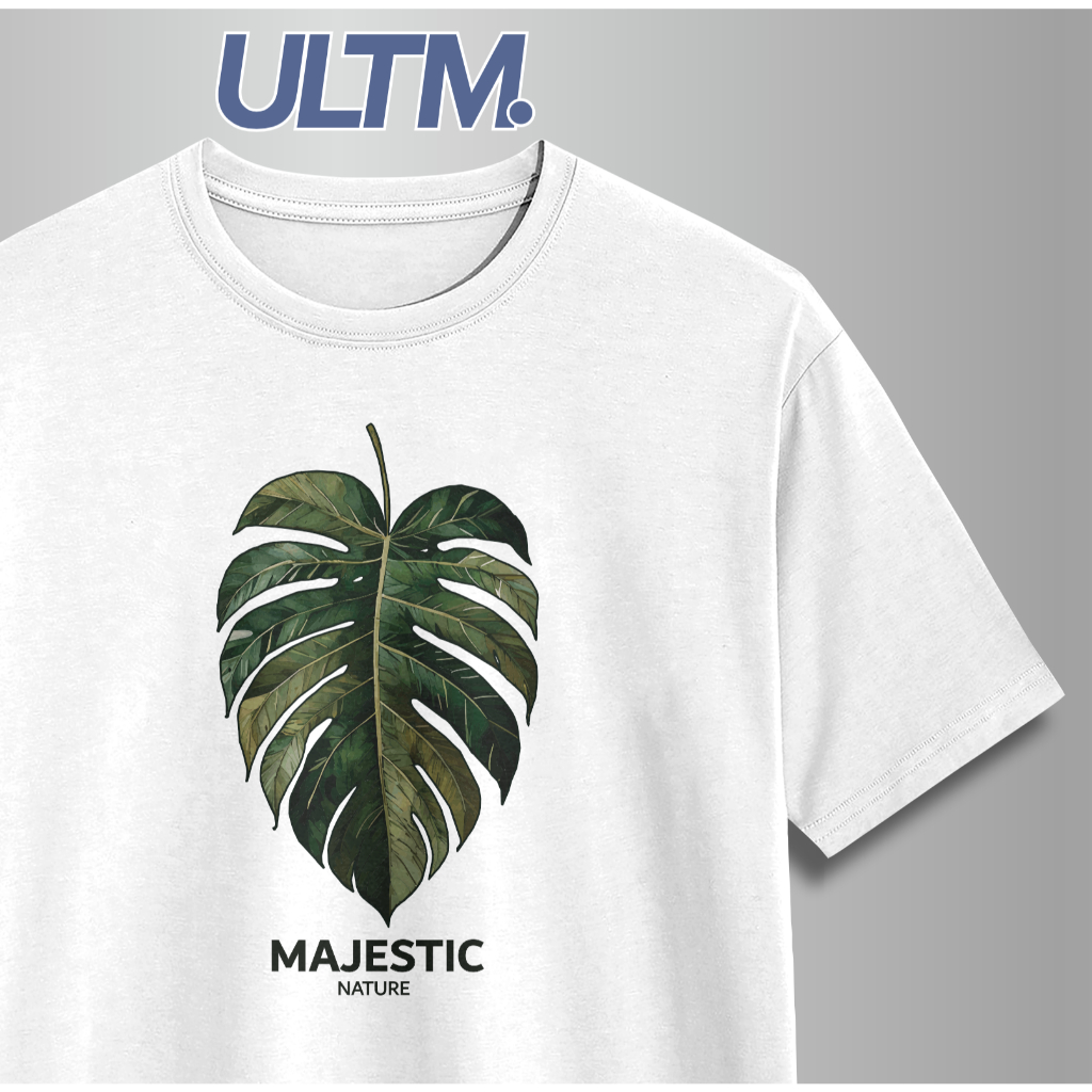 Kaos ULTM Daun Monstera - Majestic Nature - Kaos pecinta tanaman - T-shirt distro bahan premium cott