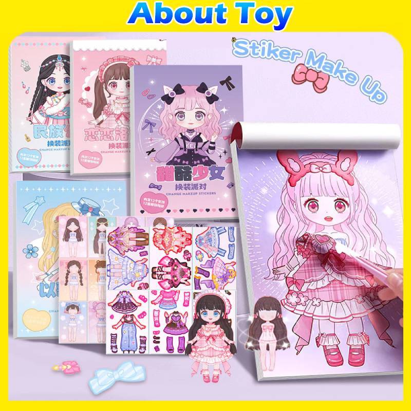 

【ABOUT】Buku Stiker Berdandan Make-Up Princess Style Stiker Book Diy Stiker Lucu Kartun Berdandan Mainan Anak Perempuan Kado Hampers Ultah Anak