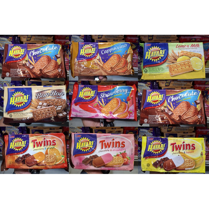 ANEKA BISKUIT HATARI TERLENGKAP (Hatari Biskuit Cream, Hatari Twins, Hatari Preto dll) banyak varian