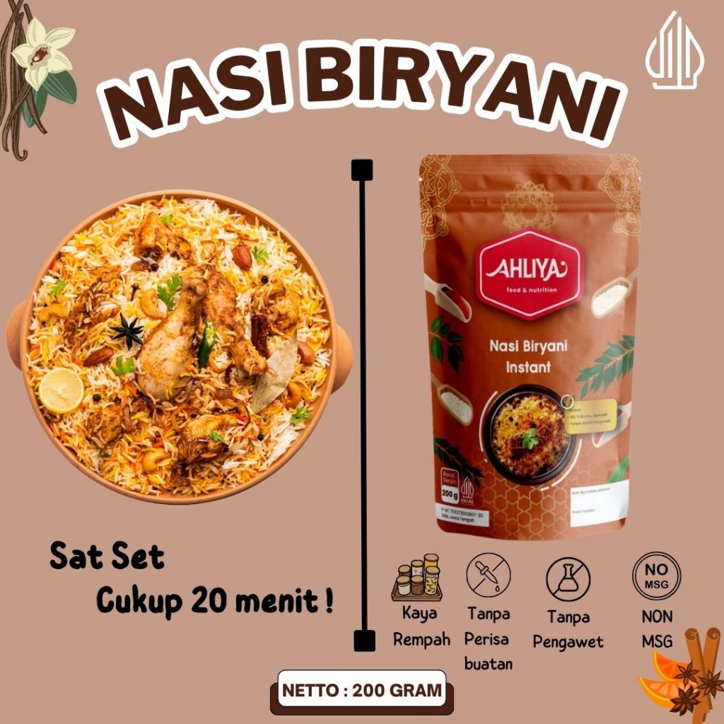 

AHLIYA Basmati Instan 230 gr & 335 gr (basmati+ bumbu)