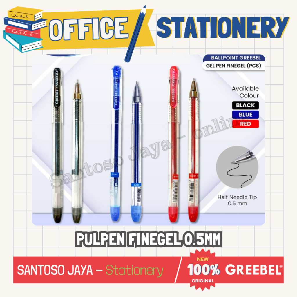 

Bolpen - Pulpen FINEGEL GREEBEL - GREEBEL FINEGEL Gel Pen 0.5 mm