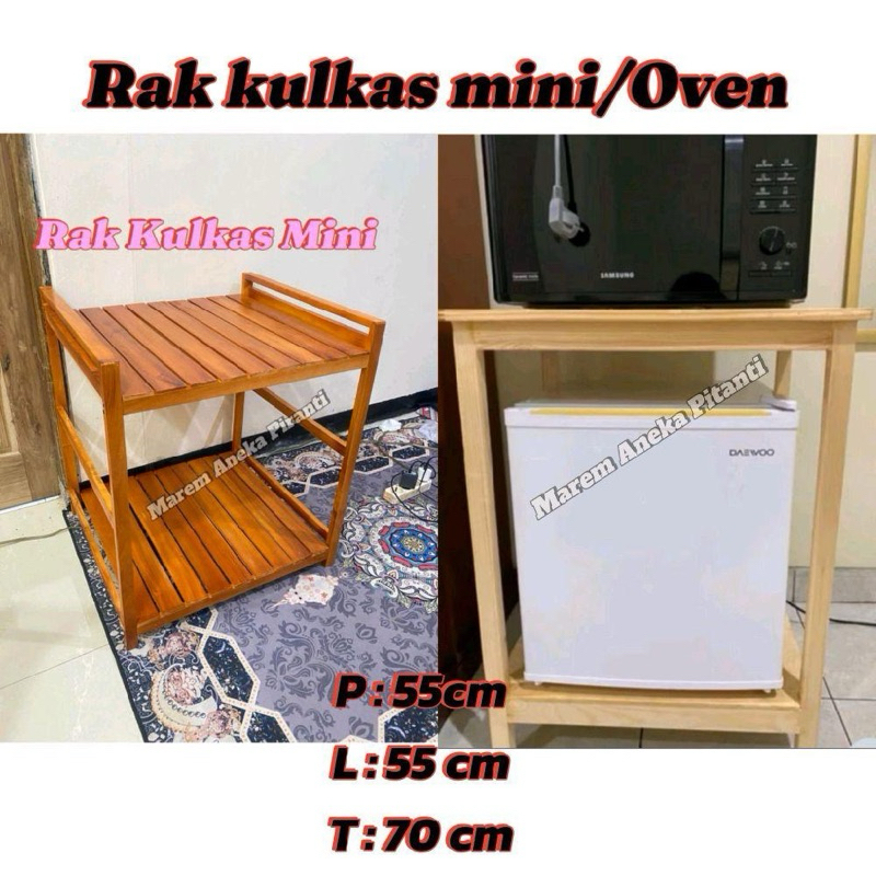 Rak Kulkas Mini / Rak Oven P55 L55 T70 |Meja Oven/ Meja Kulkas Mini| Tatakan Oven/Tatakan Kulkas min