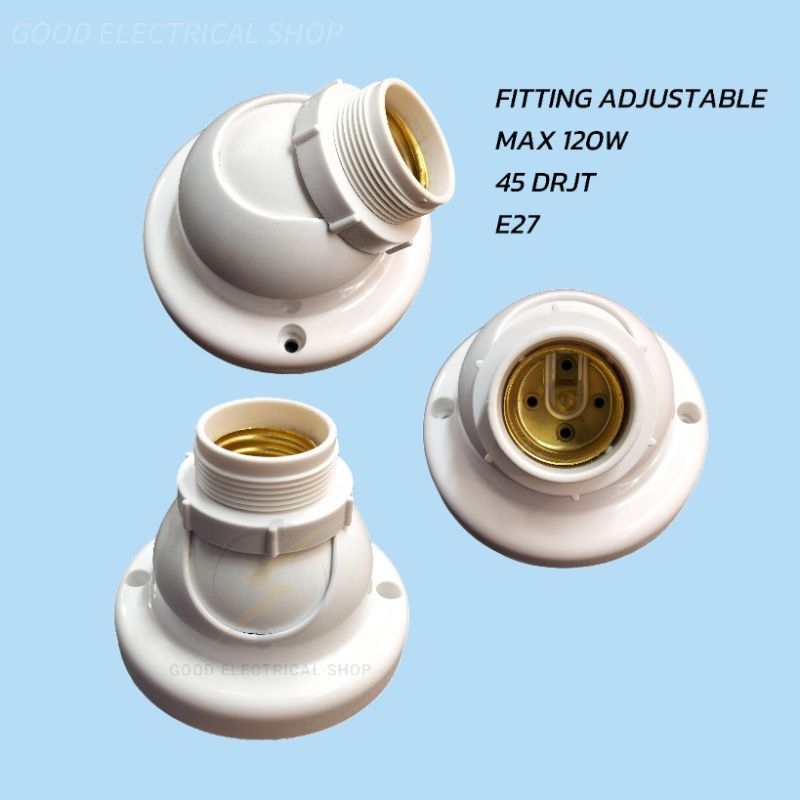 Fitting Lampu Plafon Miring Adjustable E-27