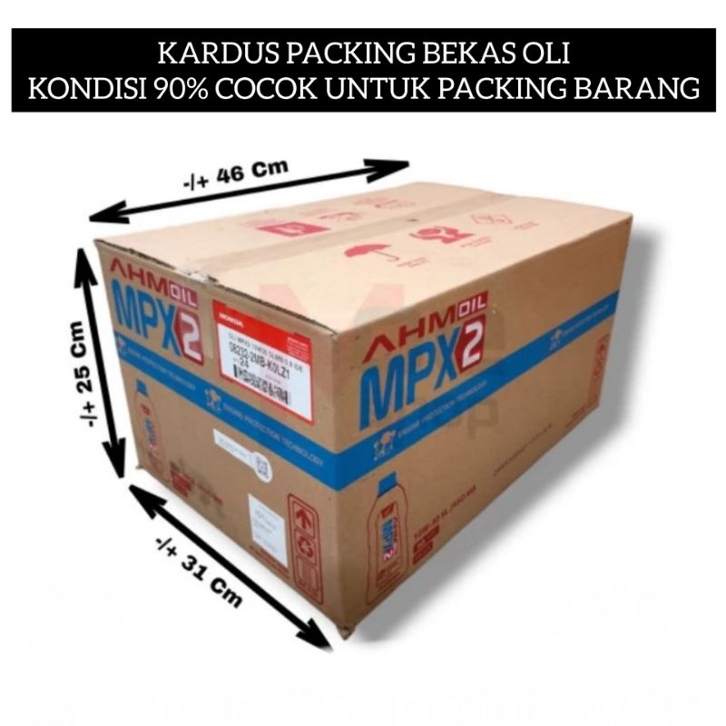 

Ready Kardus packing bekas oli tebal kondisi 90% (harga 1pc)