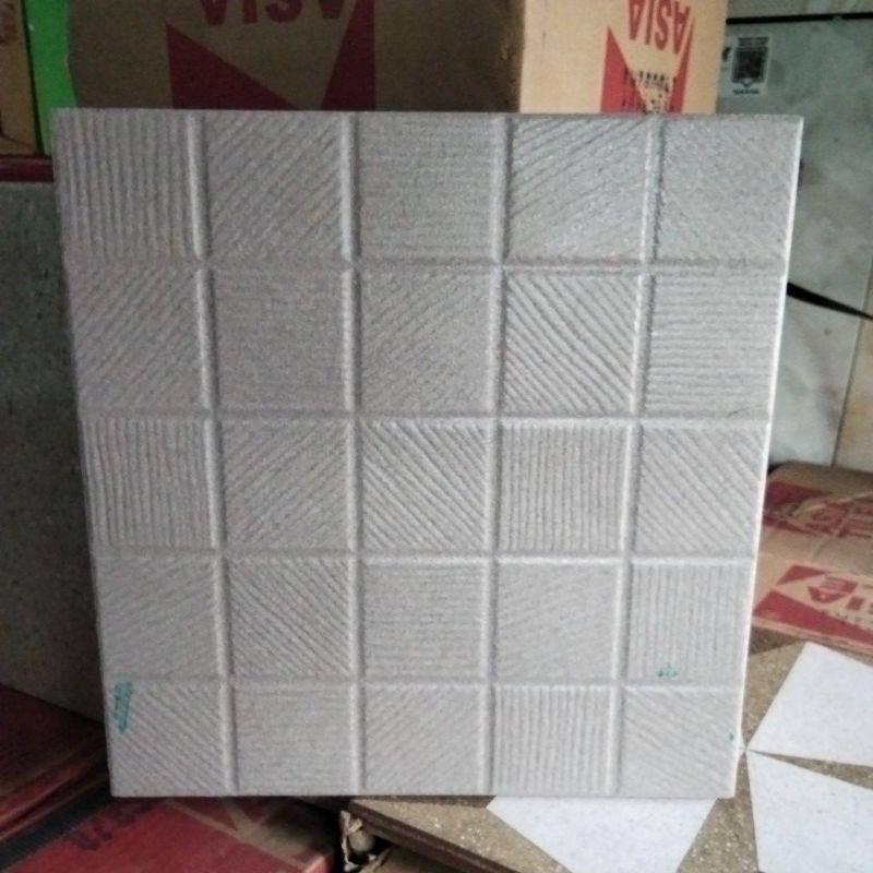 Asia Tile Alpha Grey 25x25 Matt | AJ Bangunan