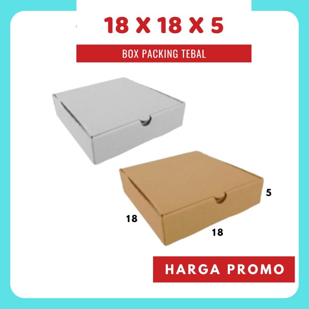

Box 18x18x5 LD Kardus Karton Polos box Pizza 18x18x5 hampers
