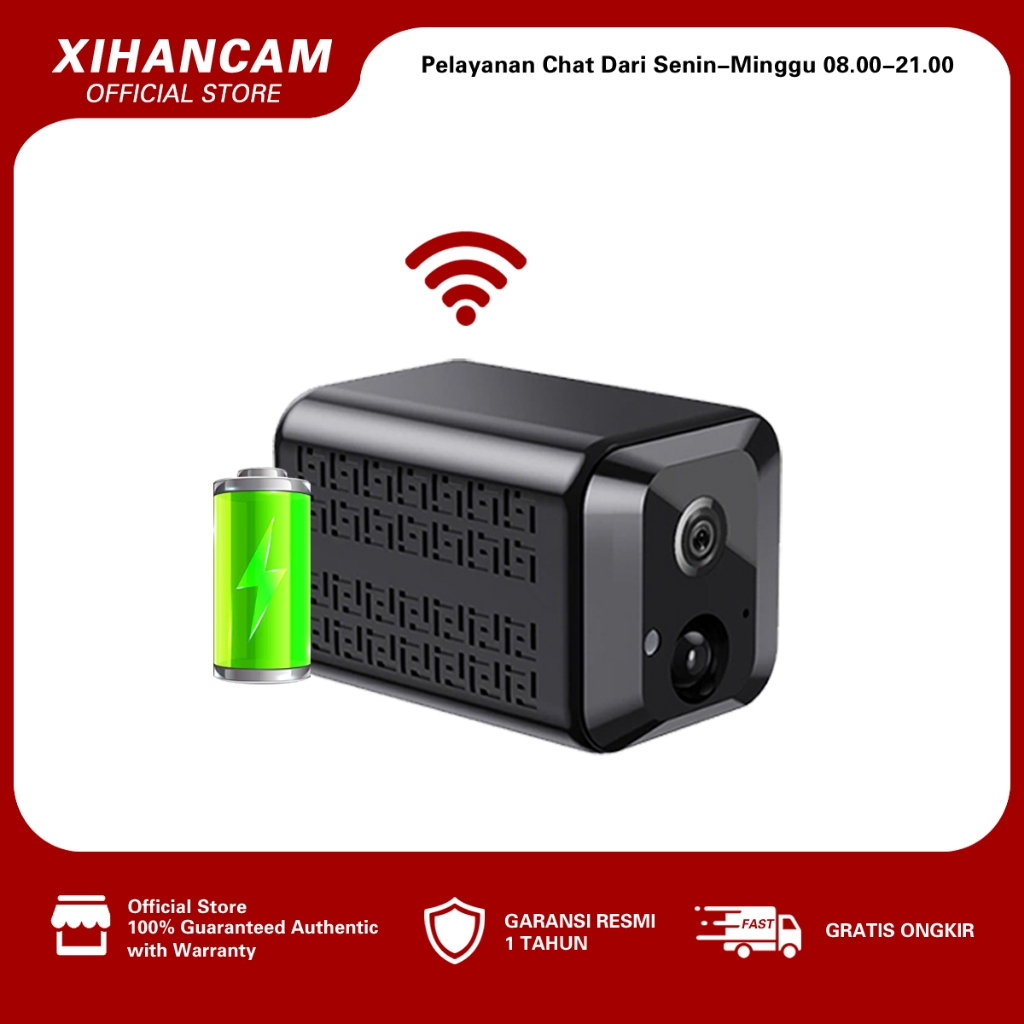 XIHANCAM 5MP Kamera Mini Wifi CCTV Kecil Tersembunyi Tanpa Kabel Kamera CCTV Mini Sambung Ke HP