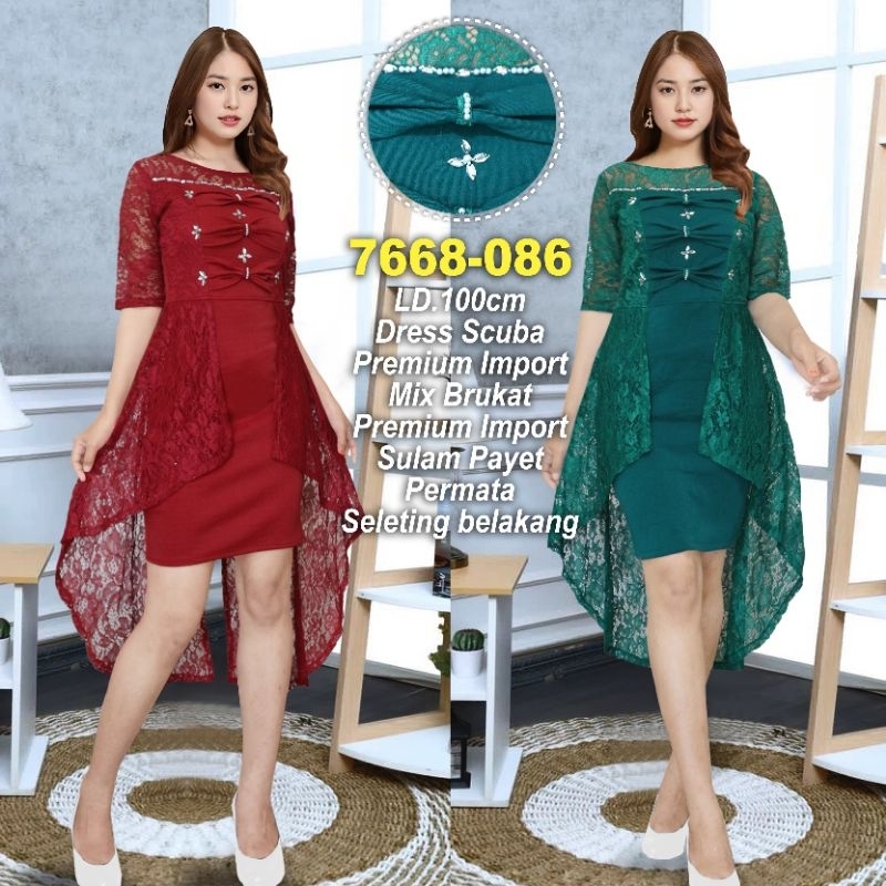 dress scuba premium import mix brukat import