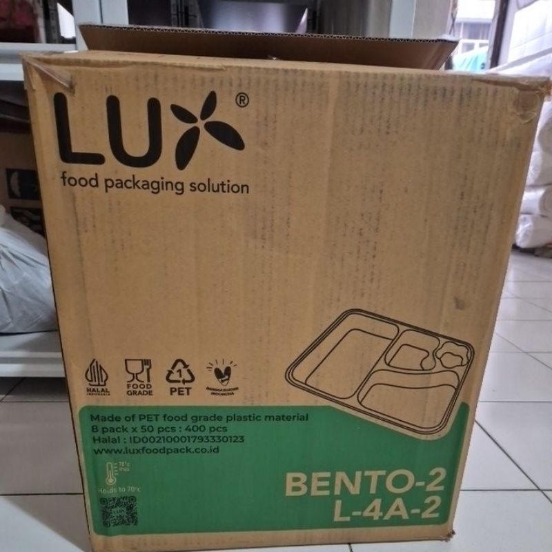 400pcs mika bento 4sekat LUX PET