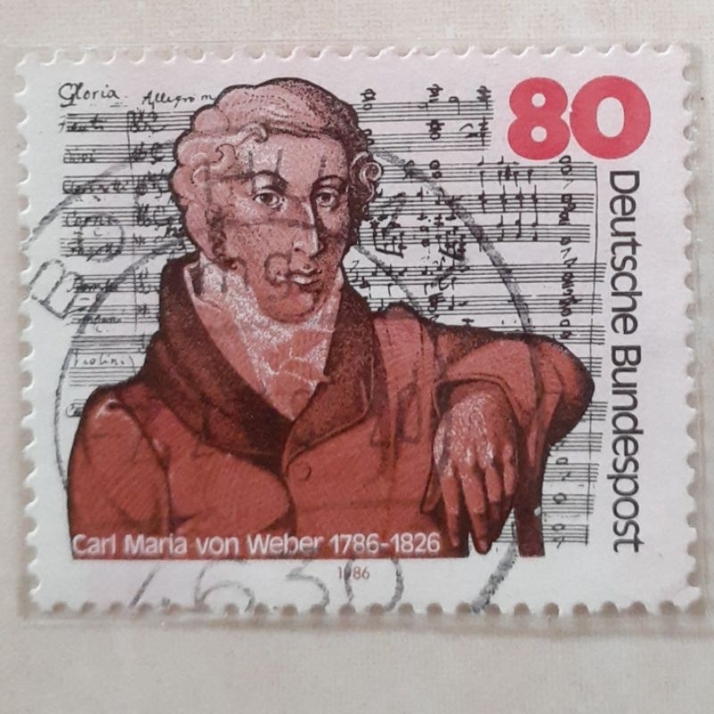 

(J2) Perangko Jerman Birth Centenery of Carl Maria Von Weber (Composer) Tahun 1986