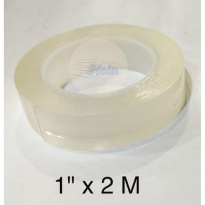 

Double tape clear /Double foam crystal fajar 1 inch x 2m